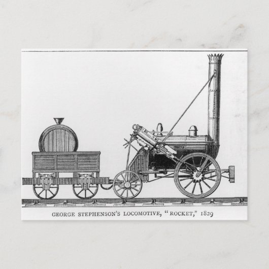 George Stephenson's Locomotive, 'Rocket', 1829 Briefkaart (Voorkant)