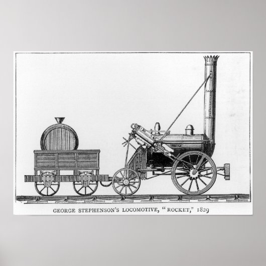 George Stephenson's Locomotive, 'Rocket', 1829 Poster (Voorkant)