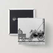 George Stephenson's Locomotive, 'Rocket', 1829 Vierkante Button 5,1 Cm (Voorkant /achterkant)