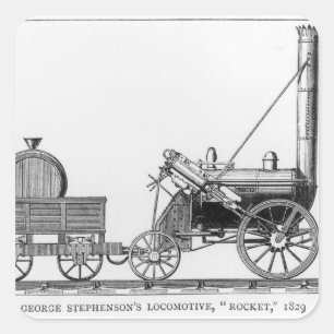George Stephenson's Locomotive, 'Rocket', 1829 Vierkante Sticker
