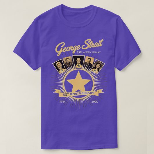 George Strait 50e JUBILEUM 1975 - 2025 BEDANKT T-shirt (Design voorkant)