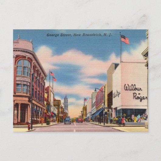 George Street, New Brunswick, New Jersey, George S Briefkaart (Voorkant)