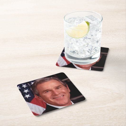 George Struik 43rd Amerikaans President Foto Kartonnen Onderzetters (Insitu)