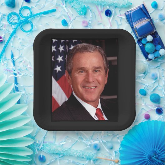 George Struik 43rd Amerikaans President Foto Papieren Bordje (Feest)