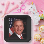 George Struik 43rd Amerikaans President Foto Papieren Bordje (Feest)