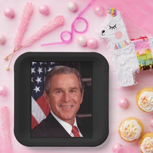 George Struik 43rd Amerikaans President Foto Papieren Bordje (Feest)