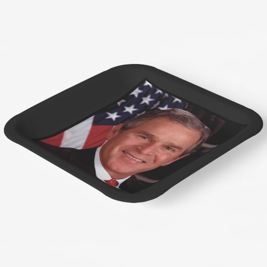 George Struik 43rd Amerikaans President Foto Papieren Bordje (Gebogen)