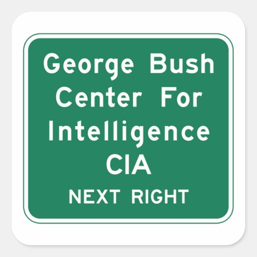 George Struik Center, Road Sign, Virginia, Verenig Vierkante Sticker (Voorkant)