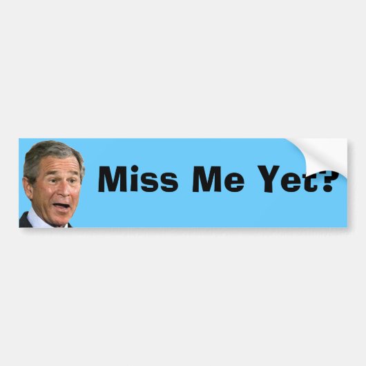 George Struik:  Miss mij toch? Bumpersticker (Voorkant)