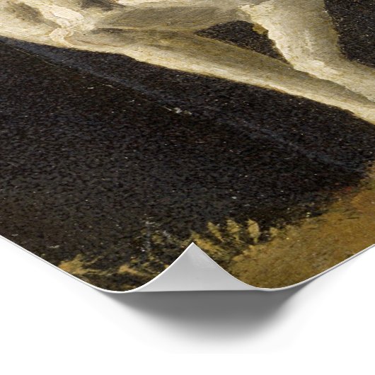 George Stubbs | A Foxhound, c.1760 (olie op papier Poster (Hoek)