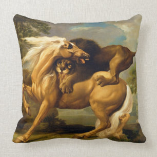 George Stubbs   A Lion Attacking a Horse, c.1762 ( Kussen