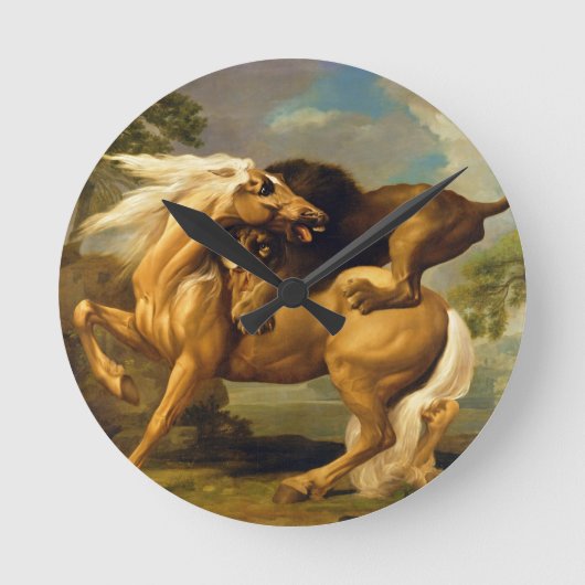 George Stubbs | A Lion Attacking a Horse, c.1762 ( Ronde Klok (Voorkant)