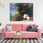 George Stubbs A Lion Attacking a Horse Canvas Afdruk (Insitu (Woonkamer))