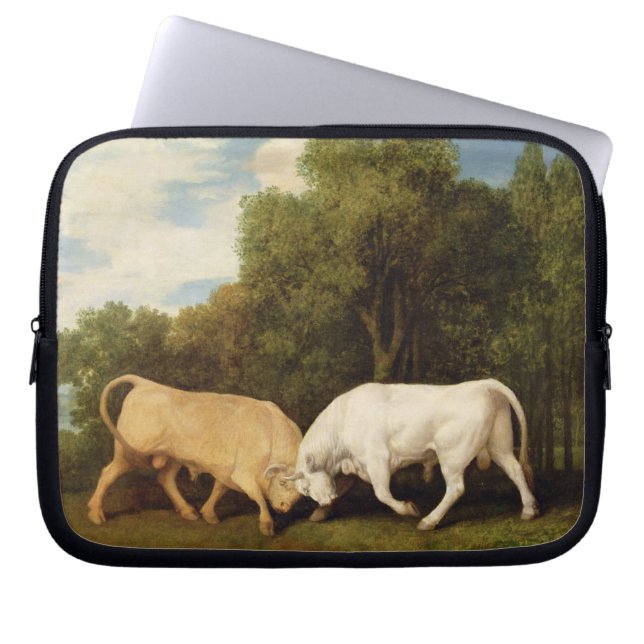 George Stubbs | Bulls Fighting, 1786 (olie op het  Laptop Sleeve (Voorkant)