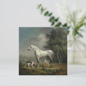 George Stubbs - Een dapple Gray Hunter Feestdagenkaart (Staand voorkant)