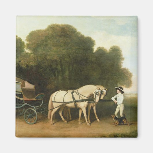 George Stubbs | Een faeton met een paar Cream Pon Magneet (Voorkant)