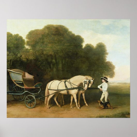 George Stubbs | Een faeton met een paar Cream Pon Poster (Voorkant)