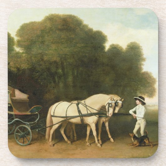 George Stubbs | Een faeton met een Paar van Cream Onderzetter (Voorkant)