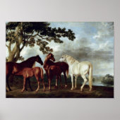 George Stubbs - Mares and Foals in the Landscape Poster (Voorkant)
