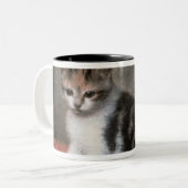 George Stubbs | Miss Ann White's Kitten, 1790 Tweekleurige Koffiemok (Voorkant links)