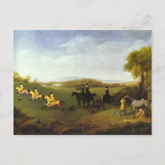 George Stubbs- Racepaarden die tot de hertog behor Briefkaart (Voorkant)