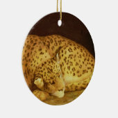 George Stubbs | Sleeping Leopard, 1777 (amel on Keramisch Ornament (Rechts)