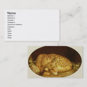 George Stubbs | Sleeping Leopard, 1777 (amel on Visitekaartje (Voorkant / Achterkant)