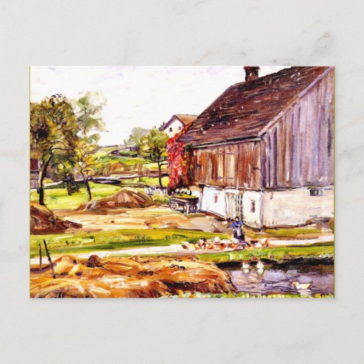 George Symons - Barnyard Scene Briefkaart (Voorkant)