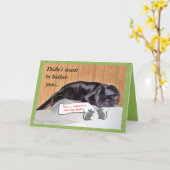 George the Cat-Get Well - elke gelegenheid aanpass Kaart (Gele Bloem)