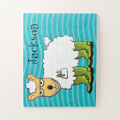 George the Sheep Personalized Kinderen Legpuzzel (Verticaal)