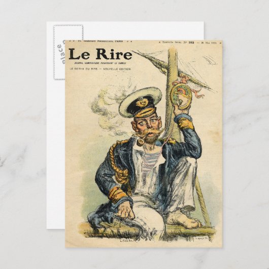 George V, 'The Simple' van de Royal Navy Briefkaart (Voorkant / Achterkant)