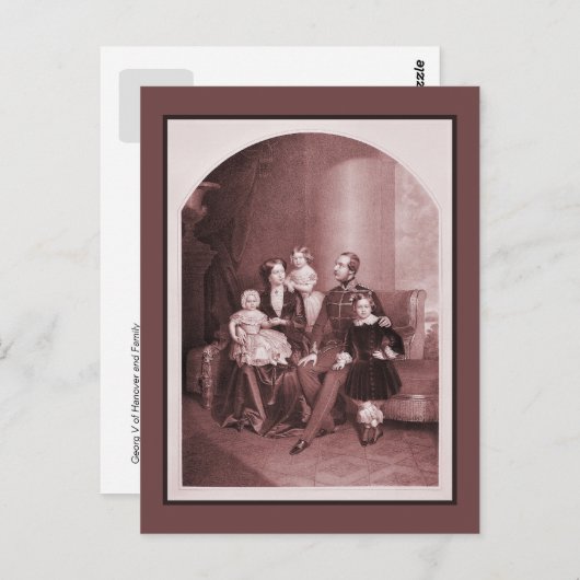George V van Hanover en familie Briefkaart (Voorkant / Achterkant)
