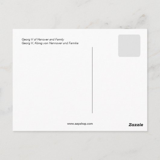 George V van Hanover en familie Briefkaart (Achterkant)