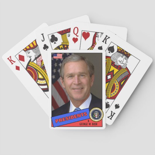 George W. Bush-honkbalkaart Pokerkaarten (Achterkant)
