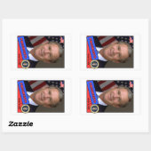 George W. Bush-honkbalkaart Rechthoekige Sticker (Vel)