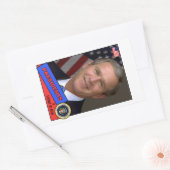 George W. Bush-honkbalkaart Rechthoekige Sticker (Envelop)