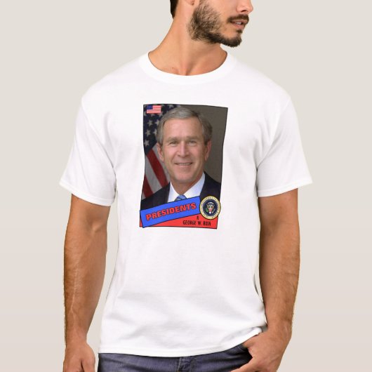 George W. Bush-honkbalkaart T-shirt (Voorkant)