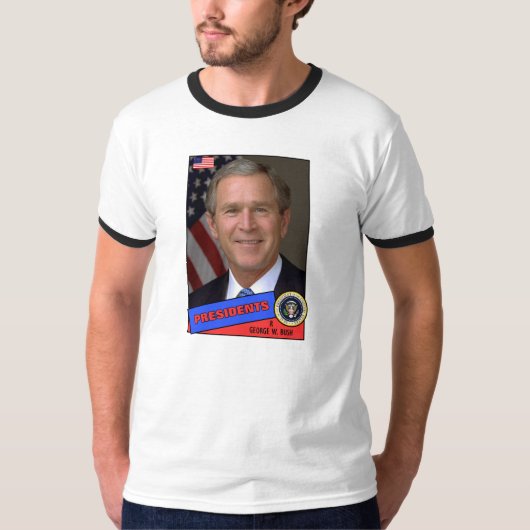 George W. Bush-honkbalkaart T-shirt (Voorkant)