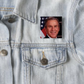 George W Bush Vierkante Button 5,1 Cm (In situ)