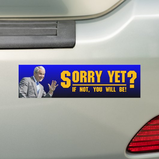 George W: Sorry toch? Bumpersticker (Op auto)