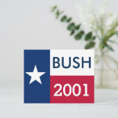 George W Struik 2001 Texas Flag Briefkaart (Staand voorkant)