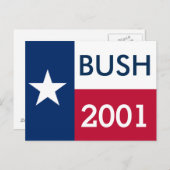 George W Struik 2001 Texas Flag Briefkaart (Voorkant / Achterkant)
