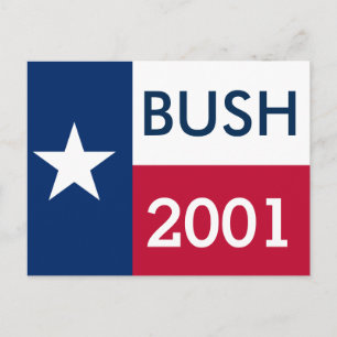 George W Struik 2001 Texas Flag Briefkaart