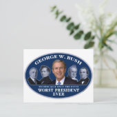George W. Struik 5th Worst President Briefkaart (Staand voorkant)