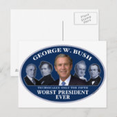 George W. Struik 5th Worst President Briefkaart (Voorkant / Achterkant)