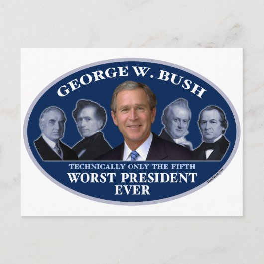 George W. Struik 5th Worst President Briefkaart (Voorkant)