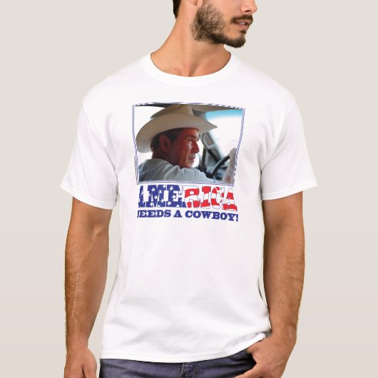 George W Struik - Amerika heeft een Cowboy nodig T-shirt (Voorkant)