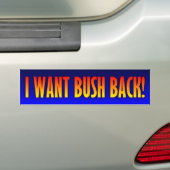 George W. Struik - Ik wil Struik terug Bumpersticker (Op auto)