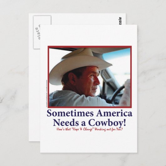 George W Struik in Cowboy Pet Briefkaart (Voorkant / Achterkant)