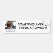 George W Struik in Cowboy Pet Bumpersticker (Voorkant)